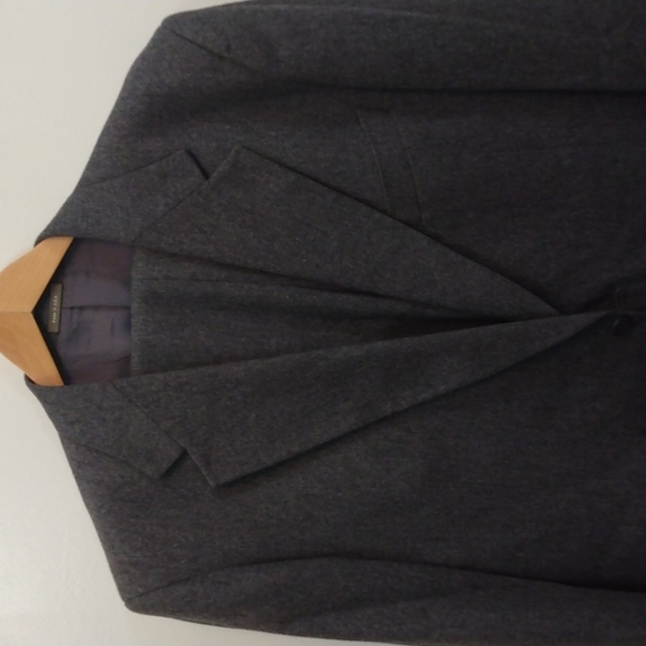 Vintage Calvin Klein Gray Flannel Wool/Cashmere Blend Suit 44R (Made in USA) - Picture 3 of 12